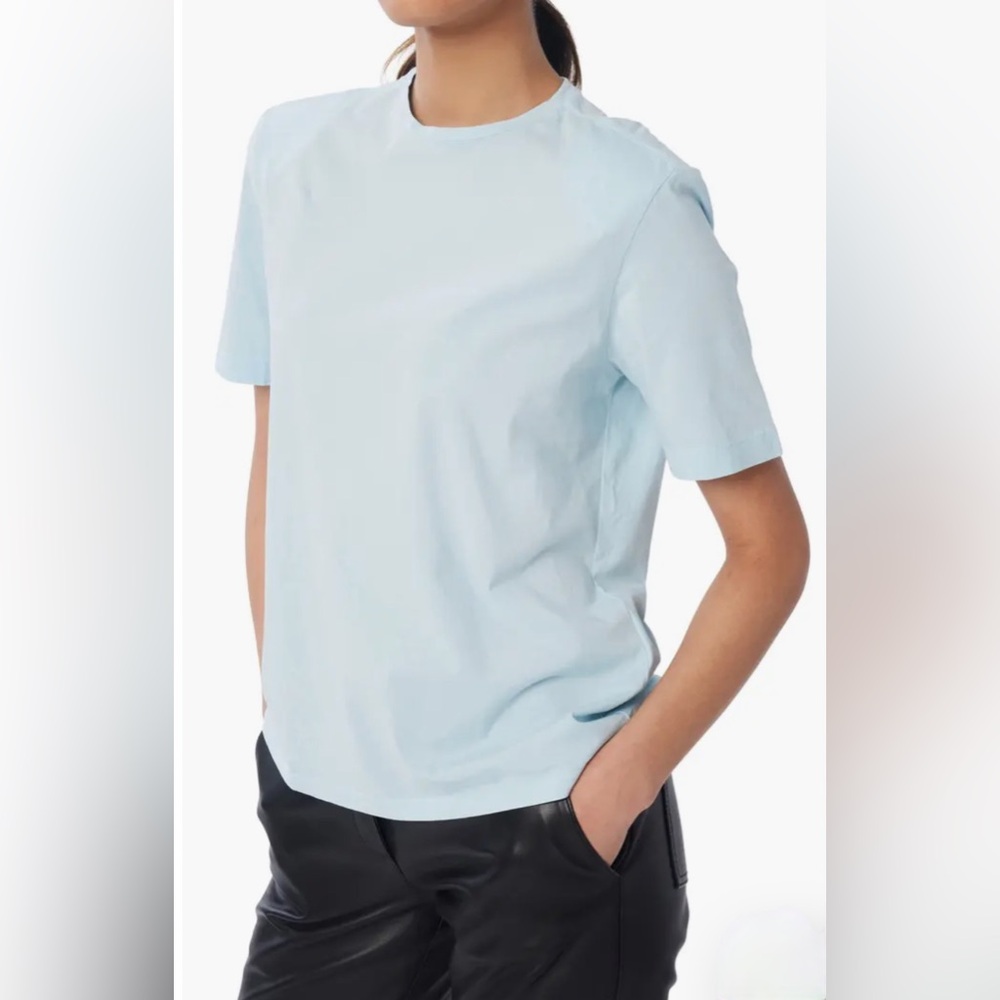 LITA BY CIARA - Boxy Shoulder Pad Cotton T-Shirt